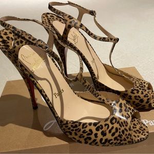 Christian Louboutin leopard print ERNESTA 120 Size 40